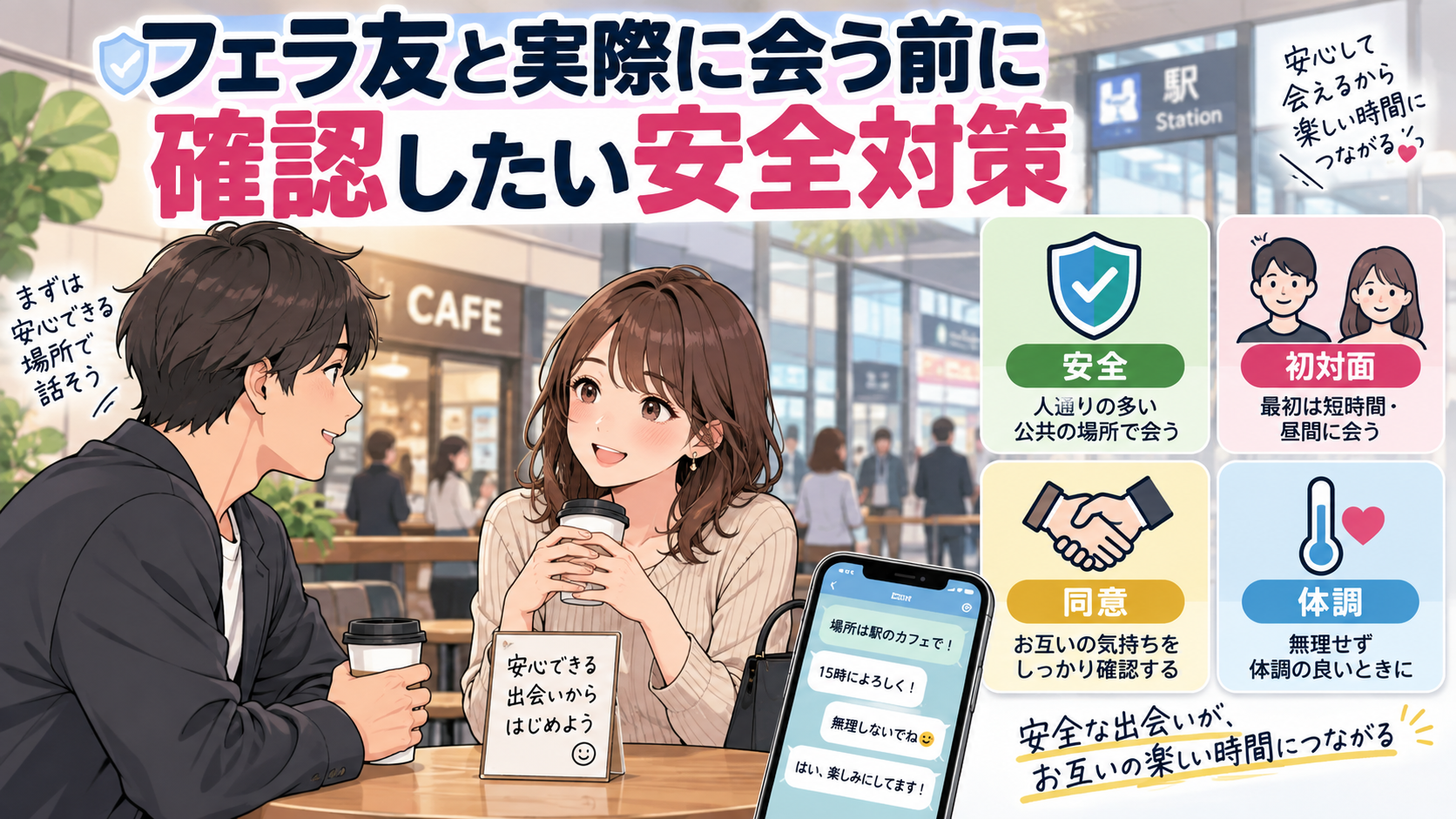 フェラ友と実際に会う前に確認したい安全対策画像