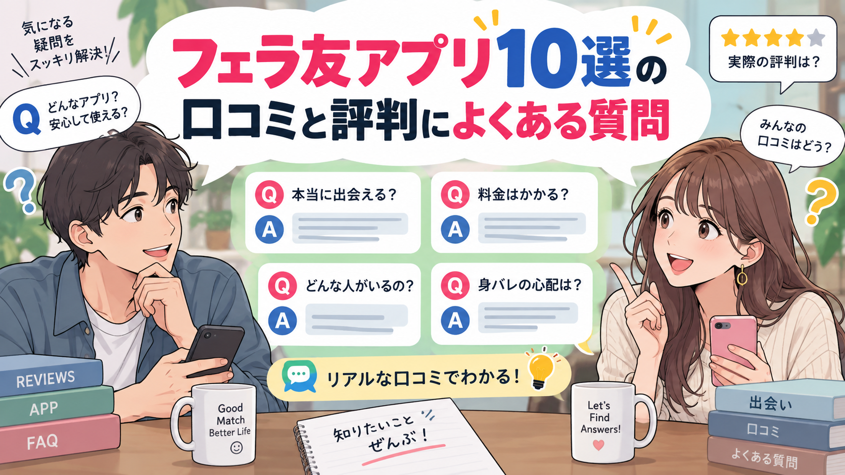フェラ友アプリ10選の口コミと評判によくある質問画像