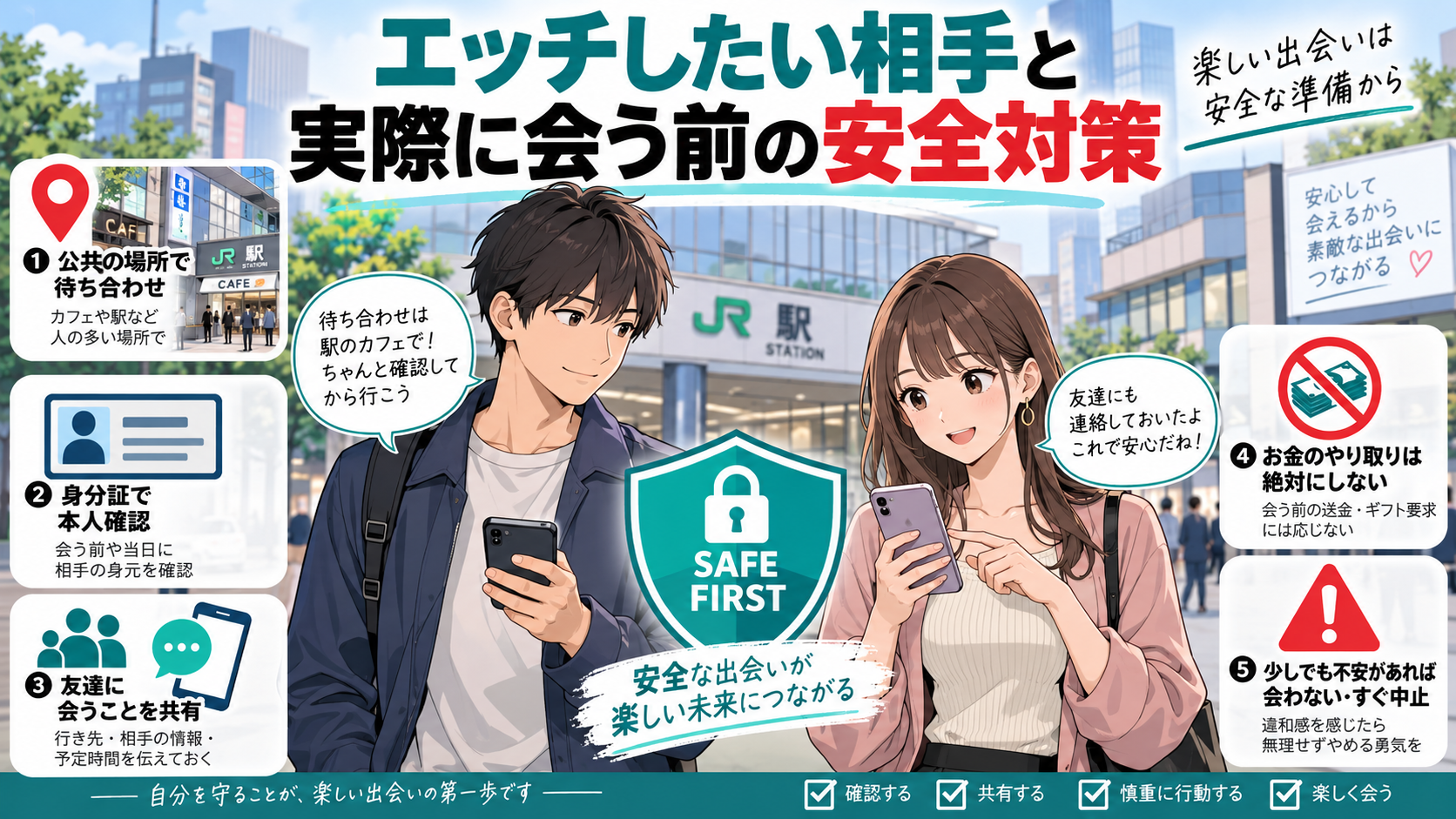 エッチしたい相手と実際に会う前の安全対策