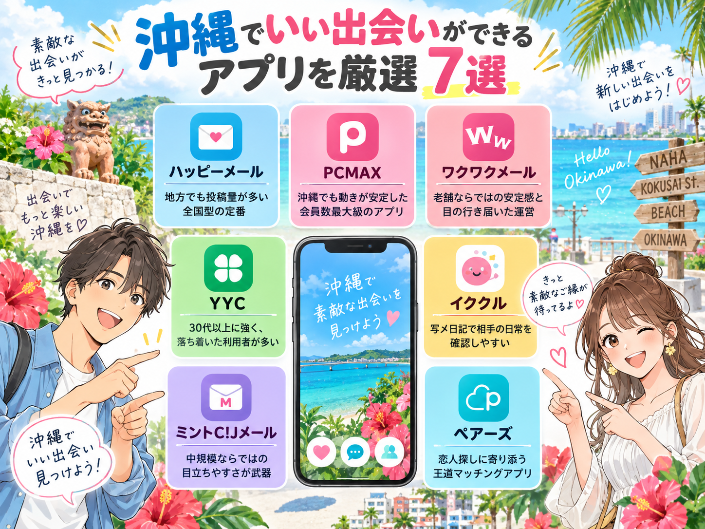 沖縄でいいセフレが作れるアプリを厳選 7選画像