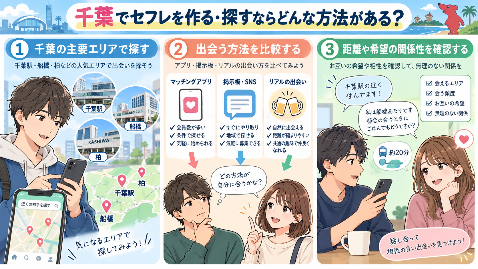 千葉でセフレを作る・探すならどんな方法がある？画像