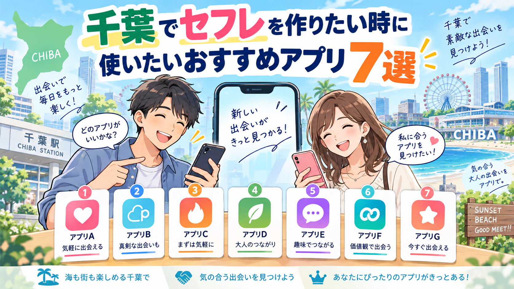 千葉でセフレを作りたい時に使いたいおすすめアプリ7選画像
