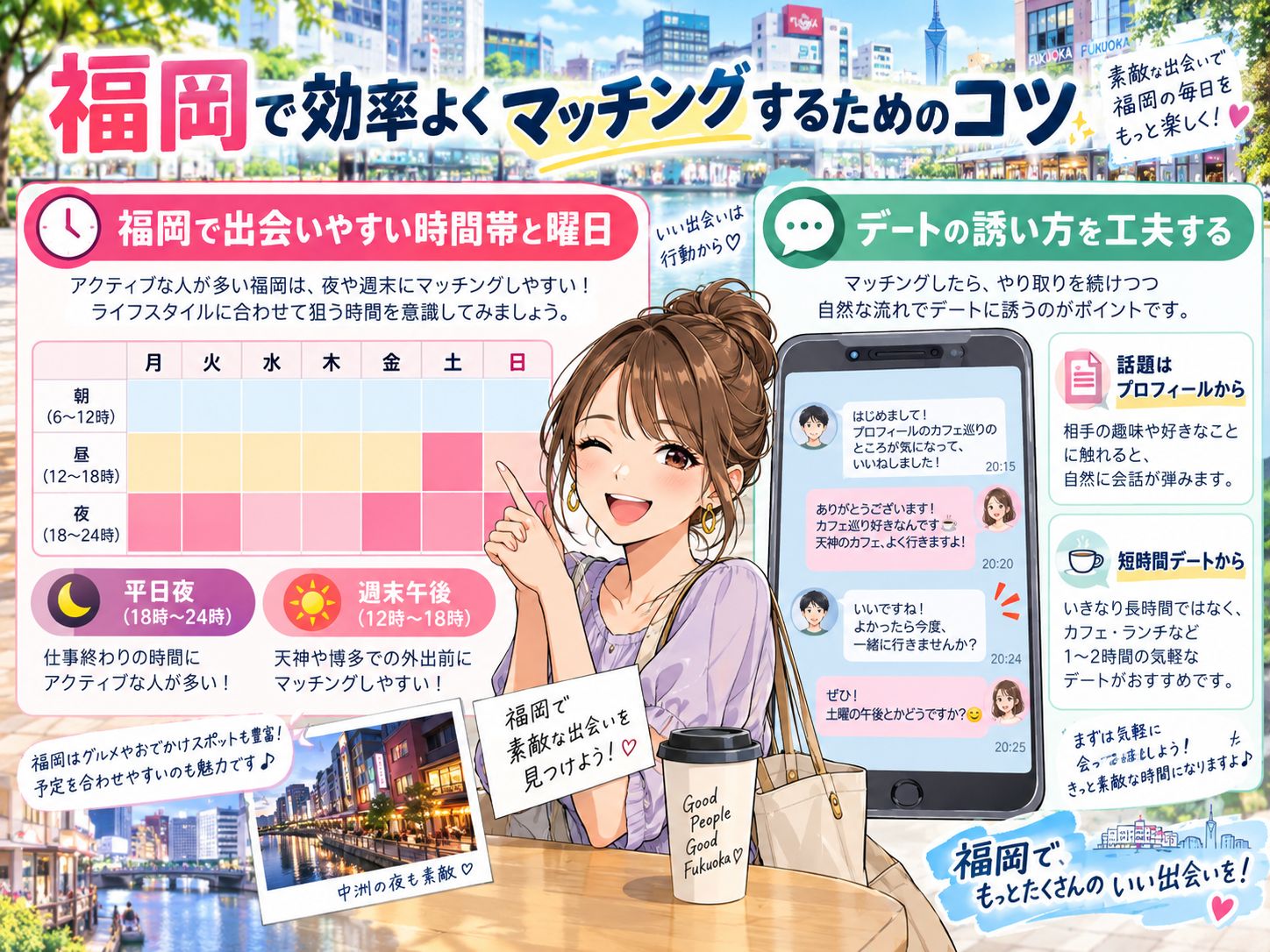 福岡のセフレの作り方｜効率よく出会うためのコツ画像
