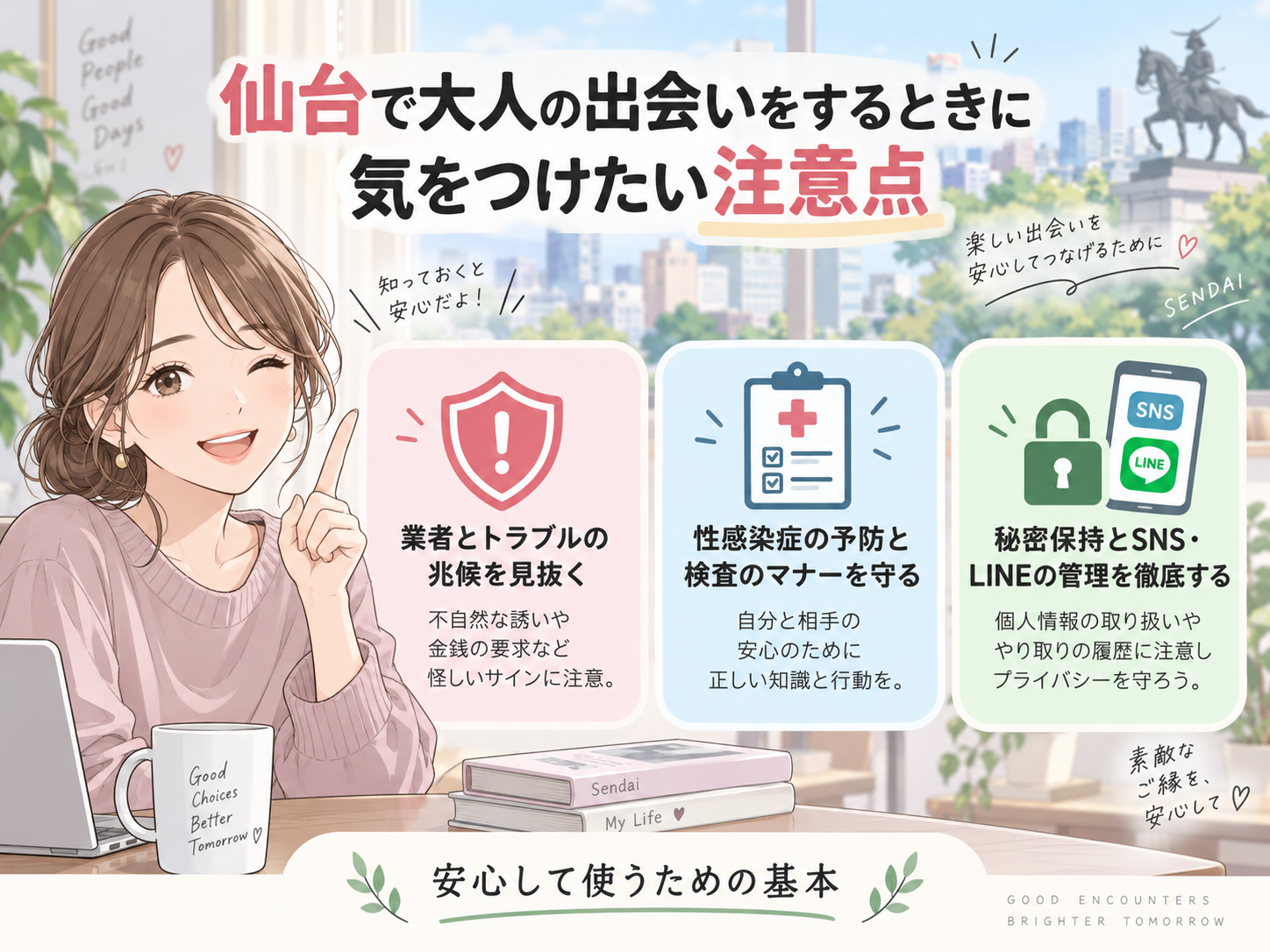 仙台でセフレを作るときに気をつけたい注意点画像