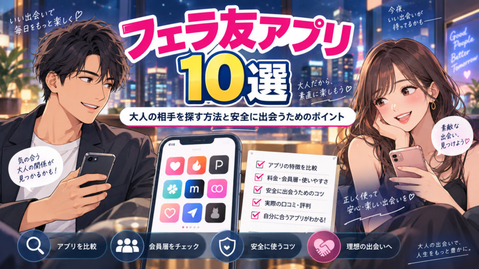 フェラ友アプリ10選｜大人の相手を安全に探す方法とポイントアイキャッチ