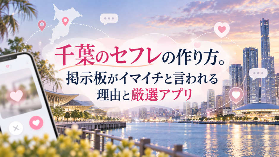 千葉のセフレの作り方。掲示板がイマイチと言われる理由と厳選アプリアイキャッチ