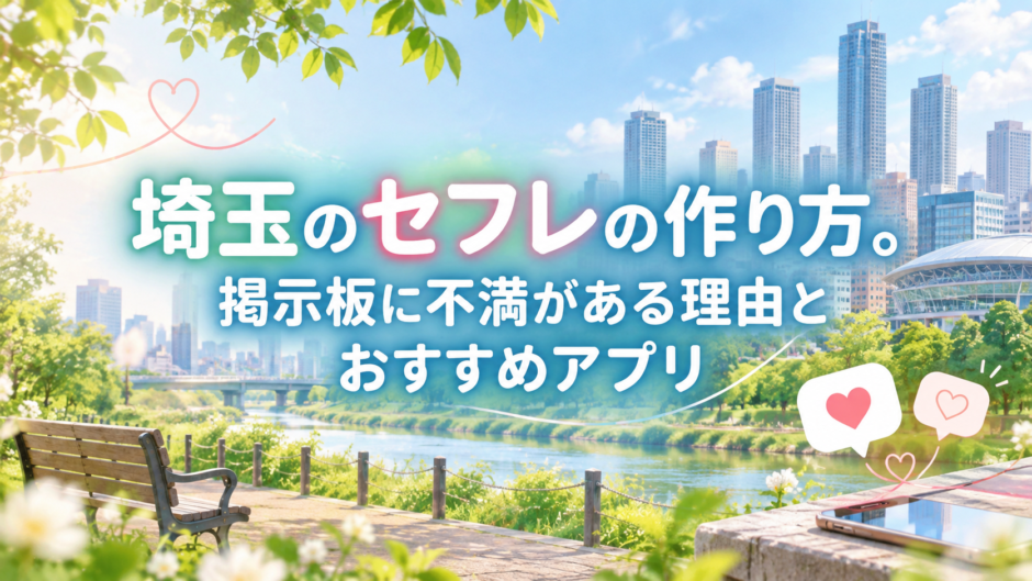 埼玉のセフレの作り方。掲示板に不満がある理由とおすすめアプリアイキャッチ